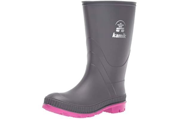 Kamik  Unisex barn Stomp gummistövlar, Grau kolmagenta Chm, 25 EU