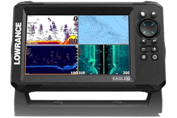 Lowrance  Eagle GPS-fiskespokare, olika storlekar, för fiske, djup, ProFishing (7 tum, TripleShot HD)
