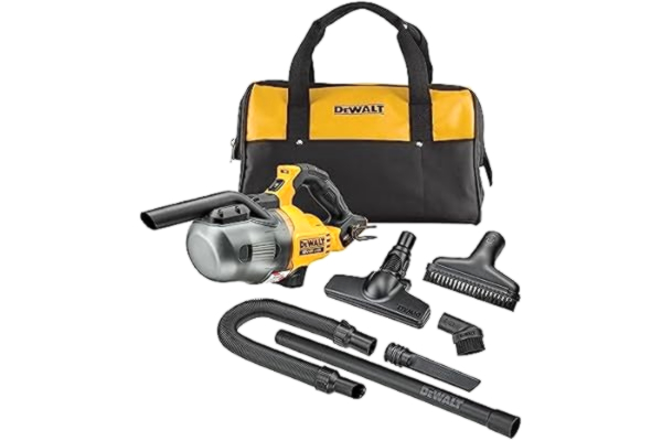 Dewalt  DCV501LN 18 V sladdlös dammsugare (L-klass dammsugare, med HEPA-filter, med strömbrytare för kontinuerlig drift, vit LED-lampa, inklusive bälteskrok, bärväska och tillbehör, leverans utan