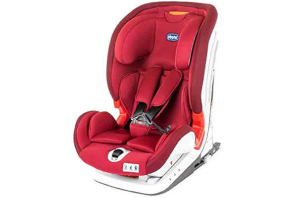 Chicco  YOUniverse Fix Siège Auto Isofix pour Bébé Inclinable 9-36 kg, Groupe 1 / 2 / 3 pour Enfants de 1 à 12 ans, Facile à Installer, avec Protections Latérales et Appui-Tête Réglable - Red Passion