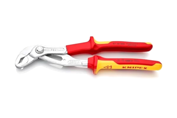 Knipex KNIPEX Cobra VDE Hightech polygriptång, isolerad förkromad Isolerat med flerkomponentsöverdrag, VDE-testat 250 mm, 87 26 250