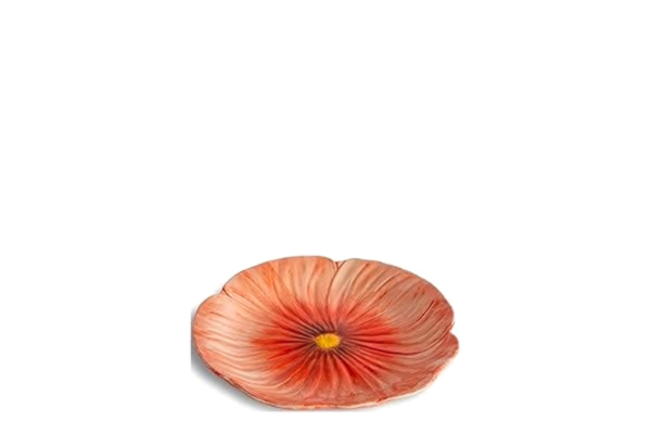 By On ByOn Poppy Frukosttallrik i blomform röd av stengods, storlek: 21 cm, 5283908106