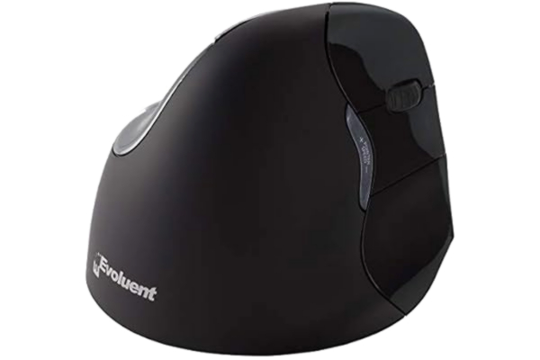 Evoluent  VM4RM - Produkt. PRAWA RĘCZNA Evoluent VerticalMouse 4 Bluetooth w kolorze czarnym - nadaje się tylko do MAC OS. Opatentowana pionowa mysz, która wspiera Twoją dłoń w wygodnej pozycji uściskania dłoni - i eliminuje skręcanie ramienia wymagane pr