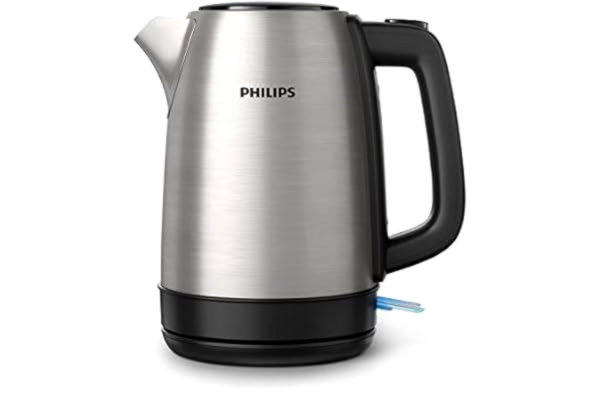 Philips  Daily Collection Kettle, Metal, Spring Lid, Light Indicator, 1.7 L, Silver (HD9350/92)