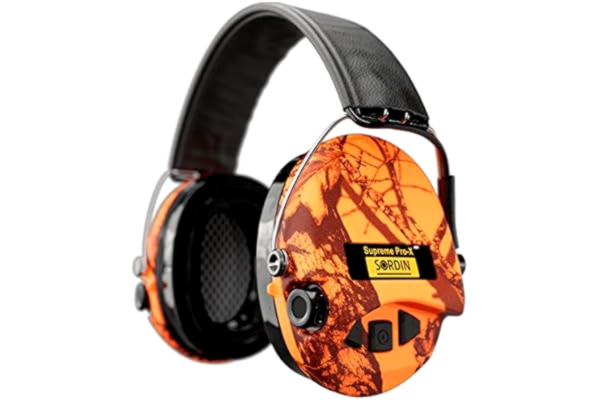 MSA Sordin Sordin Pro-X LED Hörselskydd i kapselformr - 75302-X-09-S - EN 352 - Gelkudde, Läderrem & orange Kapseln