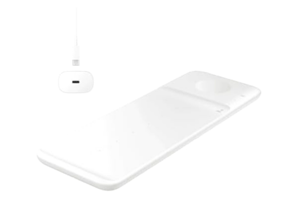 Samsung  Wireless Charger Trio Casque, Smartphone, Smartwatch Blanc USB Recharge sans fil Charge rapide Intérieure