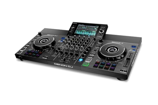 Denon  DJ SC LIVE 4 Standalone DJ Controller med Stem Separation På 4 Diskar, Wi-Fi-Streaming, Inbyggda Högtalare, Serato DJ och Virtual DJ-Kompatibel