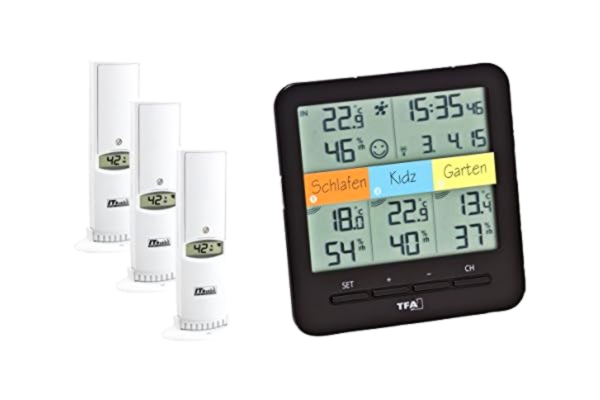 TFA  Dostmann 30.3060.01 Wireless thermometer-Hygrometer Temperature Home, Black