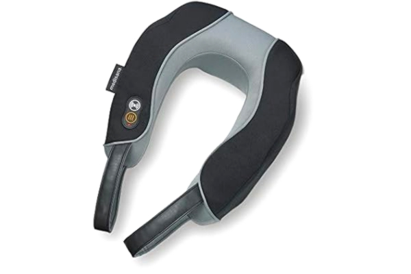 Medisana medisana NM 868 Nackmassagekudde med vibrationsmassage, förbättrad värmefunktion, vibrationsmassage för nacke och axlar, batteridriven nackkudde för hemmet, kontoret eller på språng