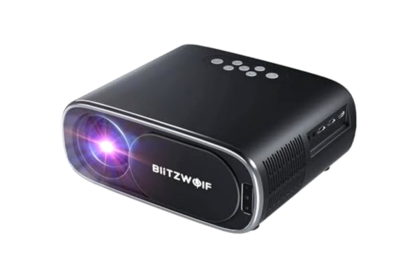 BlitzWolf  Prosjektor 1080p LED beamer / projector Wi-Fi + Bluetooth (black) - 1920 x 1080 - 10000 ANSI lumens