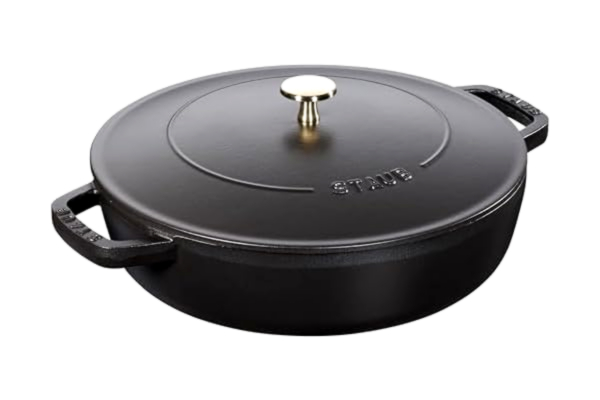 Staub  Bräter mit Chistera, Induktionsgeeignet, Gusseisen, Schwarz, 24 cm, 31.7 x 24 x 11.6 cm, 1 Einheiten