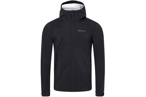 Marmot  Men PreCip Eco Pro Jacket, Waterproof Jacket, Lightweight Hooded Rain Jacket, Windproof Raincoat, Breathable Windbreaker, Ideal for Running and Hiking, Black, S