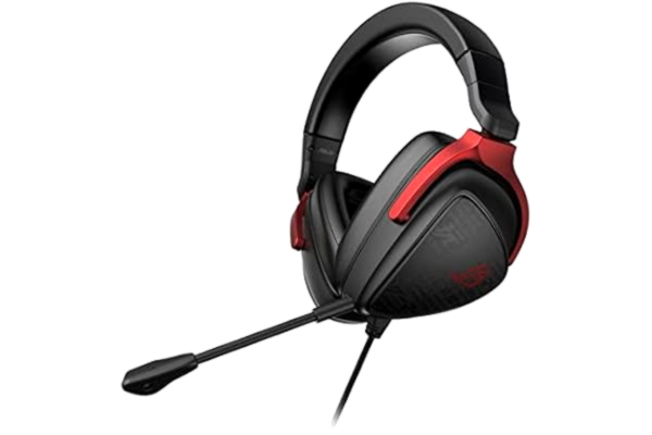 Asus ASUS ROG Delta S Core trådbundet spelheadset (lätt 270 g, 7.1 surroundljud, 50 mm drivrutiner, Discord-certifierad mikrofon, 3,5 mm, för PC, Switch, PS4, PS5, XBOX och mobila enheter) – svart