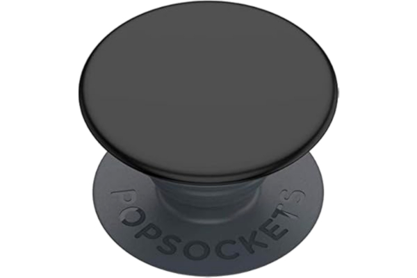 PopSockets : PopGrip Basic - Hopfällbar Stativ och Grepp för Smartphone och Surfplatta [Top Kan Inte Utbytas] - Black