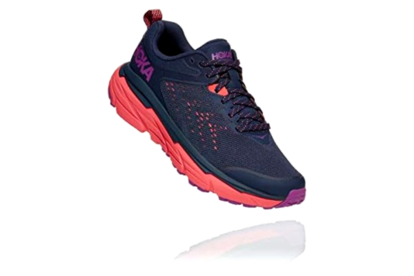 Hoka One One HOKA Challenger ATR 6, Chaussures de Trail-Running pour Femme, ble (BlackIris/HotCoral BIHC), 42 2/3 EU