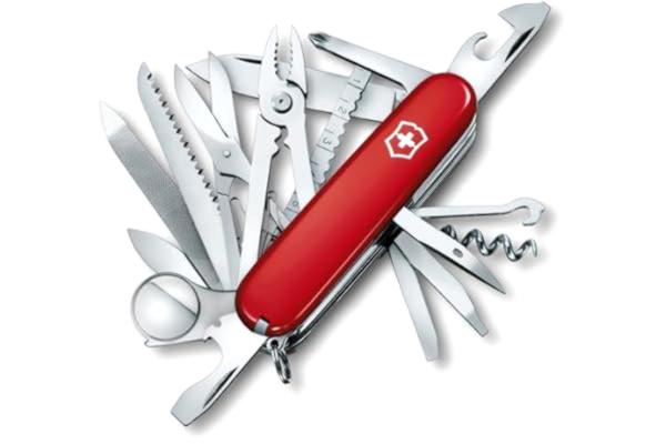 Victorinox  fickkniv Swiss Champ (33 funktioner: Metallfil, miniskruvmejsel) röd