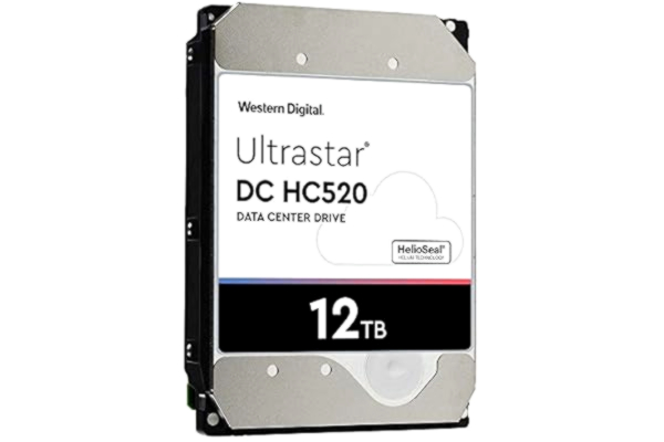 WD HGST - WD Ultrastar DC HC520 HDD | HUH721212ALE600 | 12 TB 7,2 K SATA 6 Gb/s 256 MB cache 3,5 inch helium datacenter interne harde schijf