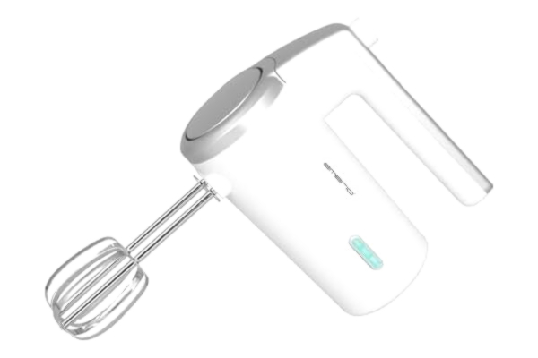 Emerio EMERIO trådlös batterihandmixer/omrörare – 2 omrörningsstavar – 3 hastigheter – 2 000 mAh/7,4 V – BPA-fri – batterinivå display – USB-laddningskabel – upp till 10 cykler à 3 min – uppladdningsbar –