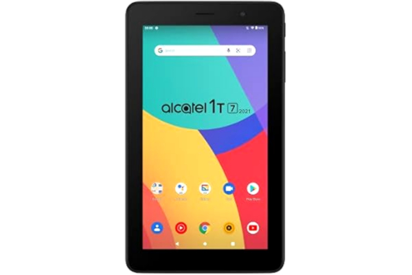 Alcatel  1T 7 WLAN (2021) - Tablet-PC met 17,8 cm (7 inch), Quadcore, 1 GB RAM, uitbreidbaar via MicroSD, tot 128 GB, 2580 mAh accu, Android 10 (Go Edition), zwart