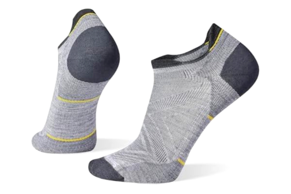 Smartwool  Unisex Run Zero Cushion Low Ankle Strumpor, Light Gray, L