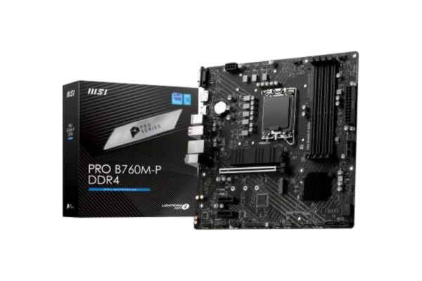 MSI  PRO B760M-P DDR4 Hovedkort - Intel B760 - Intel LGA1700 socket - DDR4 RAM - Micro-ATX