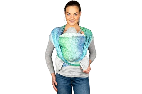 Hoppediz  Geweven babydraagdoek vanaf de geboorte, 100% biologisch katoen, Grenada, crème, 5,40 m