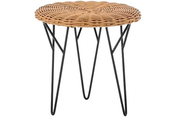 Bloomingville  Roccas soffbord, brun, polyrotting; D 46 x H46 cm