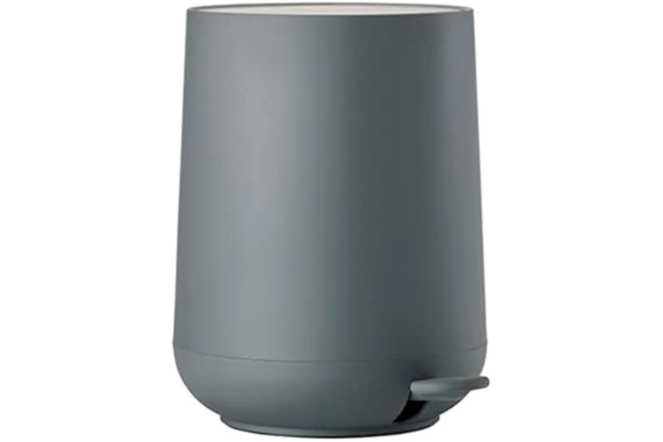 Zone Denmark  Nova avfallsbehållare för badrummet, kosmetisk soptunna, avfallsbehållare för badrummet, diameter 23 cm, höjd 29 cm, kapacitet 5 liter, grå