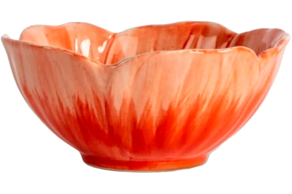 Byon ByOn Poppy skål i blomform röd av stengods, storlek: 11 cm, 5283907906