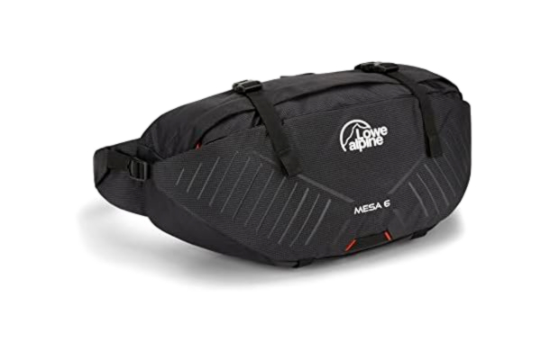 Lowe Alpine  Mesa 6 fuktgivande midjeväska för vandring och löpning, Svart, One Size, Mesa 6 liter