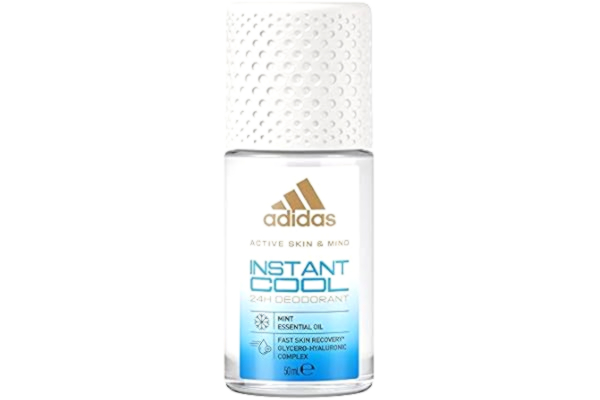 Adidas adidas Instant Cool Deodorant Roll-On för dig, med myntolja och 24 timmars friskhet med hudvänlig formel, 50 ml