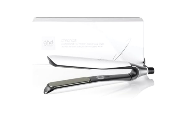 GHD ghd chronos styler white — professionell plattång med ny HD motion-teknik och optimal stylingtemperatur på 185ºC, 3 gånger snabbare