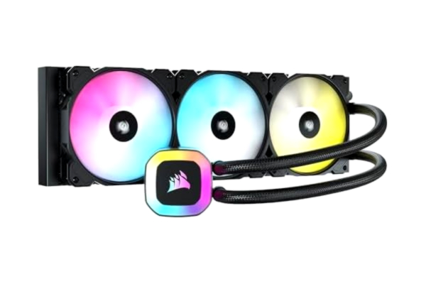 Corsair CORSAIR H150 RGB CPU-Vätskekylare - 360 mm AIO - SP120 RGB ELITE-Fläkt - Passar Intel LGA 1200/115X/2066, AMD AM4 - ARGB-Adapter För Moderkort Ingår - Svart