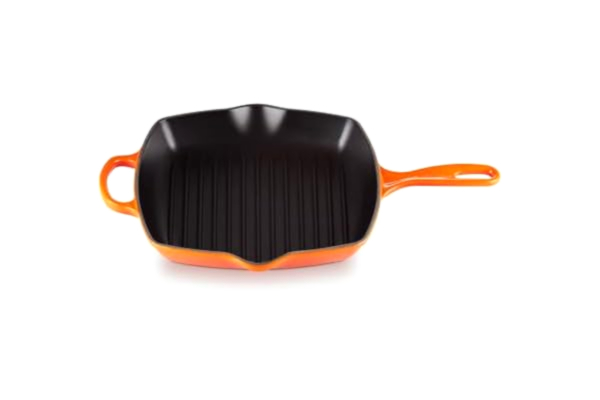 Le Creuset  Evolution Gjutjärnspanna, fyrkantig, 26 cm, lämplig för alla värmekällor, inklusive induktion, 2,86 kg, orange