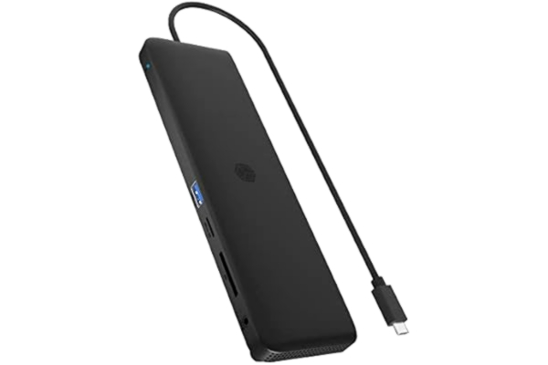 Icy Box ICY BOX USB-C Docking Station (11-i-1) för 3 monitorer (2x HDMI & 1x DP), 4K 60Hz, 4x USB 3,0 HUB, 100W PD, Gigabit Ethernet, kortläsare, IB-DK2116-C