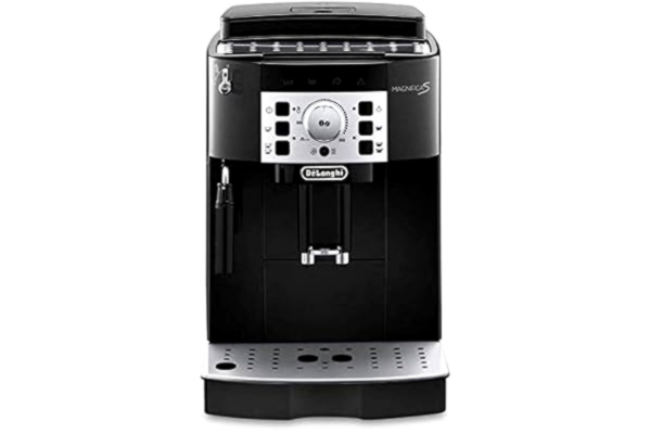 DeLonghi De'Longhi Magnifica S, Automatyczny Ekspres do Kawy Ziarnistej, do Zaparzania Espresso i Cappuccino, ECAM22.110.B, Czarny
