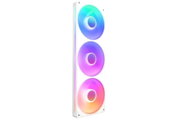NZXT  F360 RGB Core - 360mm fläktenhet med en ram och 3 x 120mm RGB-fläktar - Hastighets - Och belysningskontroll - Högt statiskt tryck och luftflöde - Vätskedynamiska lager - 8 aRGB-lysdioder - Vit