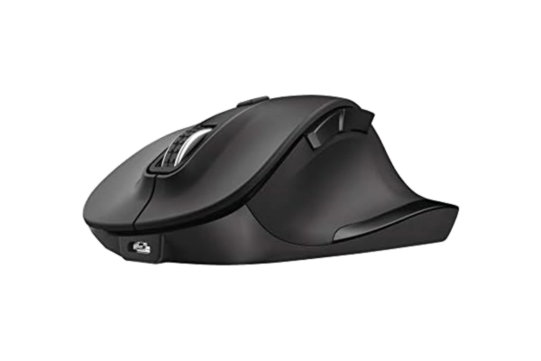 Trust  Fyda Souris sans Fil Rechargeable (Design Ergonomique, Récepteur USB Plug-and-Play, Six Boutons, 800/1200/1600/2000/2400 PPP) Noir