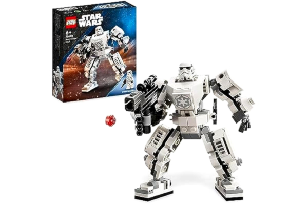 LEGO  75370 Star Wars Stormtrooper Mech Byggbar Actionfigur med Rörliga Delar och Plats för Minifigur, Byggset med Stort Knoppskjutande Vapen, Samlarobjekt, Presentidé, från 6 år