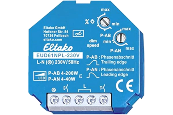Eltako  EUD61NPL-230V Dimmer, Svart, En Storlek