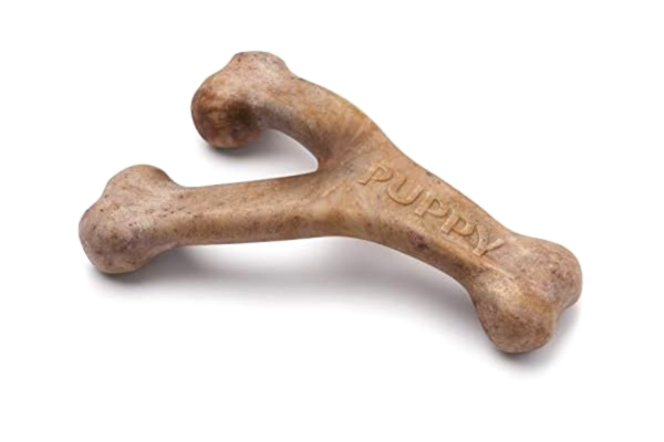 Wishbone Benebone Valp önskehund tuggleksaker, mjuk för blygsamma tuggar, tillverkad i USA, medium