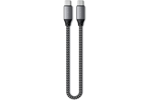 Satechi  USB4 to USB C Cable for USB Type C Devices - 10 inches/ 25cm - For M2/ M1 MacBook Pro/Air, M2/ M1 iPad Pro/Air, M2 Mac Mini, iMac M1 and more