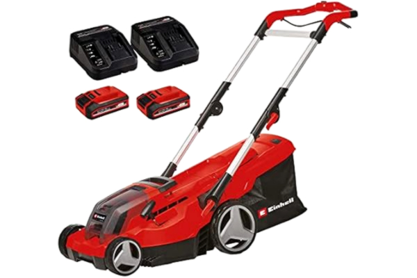 Einhell  snoerloze grasmaaier (GE-CM 36/37 Li Power X-ChangeLi-Ion, 36 V, 37 cm maaibreedte, 6-staps centrale maaihoogteverstelling, incl. 2 x 3,0 Ah accu's + 2 laders)