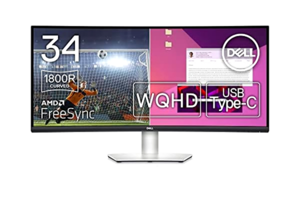 Dell 34" Dell S3423DWC - 3440x1440 (WQHD) - 100Hz - VA - 65W USB 3.2 HUB - Kaareva