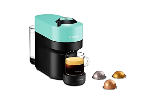 Krups Nespresso Krups XN9204 Vertuo Pop kaffekapselmaskin | kapacitet 560 ml | automatisk kapseligenkänning | one-touch-system | 4 koppstorlekar | reducerad uppvärmningstid | hållbar | aqua mint, mintgrön