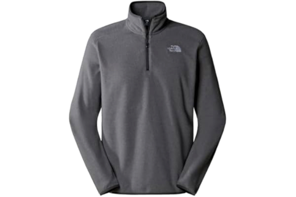 The North Face  100 Glacier 1/4 Zip Tröja för män, Tnf Medium Grey Heather, XL