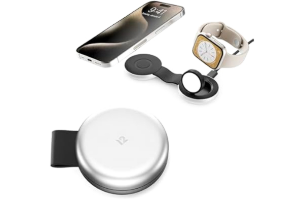 Twelve South  Fjäril 2-i-1 USB-C MagSafe-laddare | Kompakt och lätt att resa design, snabb laddning för iPhone och Apple Watch