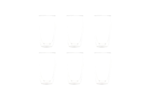 Bodum  PAVINA 4560-10-12 set med 6 glas, dubbelväggig, 0,45 l, krämfärgad