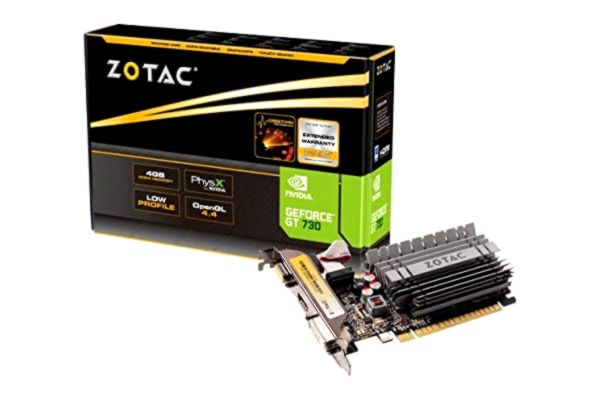 Zotac ZOTAC GeForce GT 730 ZONE Low Profile - 4GB GDDR3 RAM - Näytönohjaimet