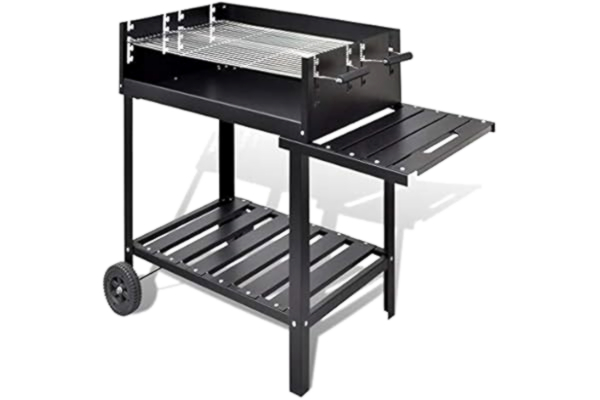 vidaXL  Grill na węgiel drzewny na dwóch kołach